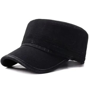 2026 New Black Unisex Cotton <b>Flat</b> Cap Adjustable Breathable Casual Style Spring Summer Wear Adults Best Seller <b>Flat</b> Caps ODM - Product Image 1