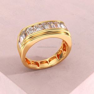 Bague de mariage éternelle en moissanite taille baguette style hip-hop pour homme, luxueuse et entièrement sertie de diamants, cadeau d'anniversaire pour lui - Product Image 3