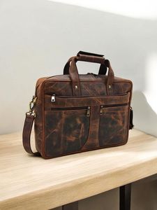 Modern Design <b>Leather</b> Laptop Bags With Shoulder Straps OEM ODM Customizable Nice Quality <b>Leather</b> Handbags For Business Gift Use - Product Image 5