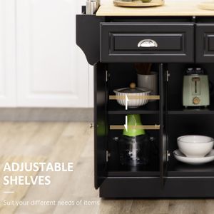 Carrello da Cucina Moderno con Pannelli in Legno/MDF, Cassetti e Design Ecologico - Product Image 5