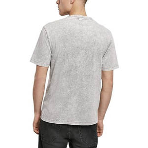 เสื้อยืดแขนสั้นลำลองผ้าฝ้าย 100% ทรงหลวม ล้างสีแบบแอซิดวอช ขายส่ง รับสกรีนโลโก้ เสื้อยืดล้างสีแบบแอซิดวอชสำหรับผู้ชาย - Product Image 2