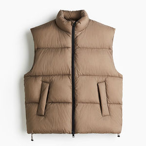 Chaleco Bomber Acolchado para Hombre, Casual, de Lona, Impermeable, Transpirable, Resistente al Viento, con Bolsillos, Exterior de Poliéster/Nailon, Ropa de Invierno - Product Image 4