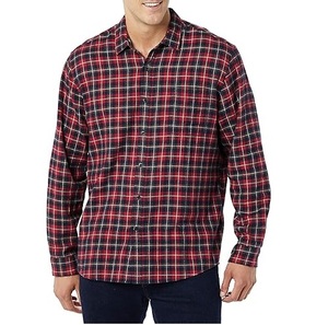 Camisa de Franela de Moda Casual para Hombre, Material de Algodón Ligero de Alta Calidad Premium, Color Sólido, Transpirable, a Cuadros - Product Image 1