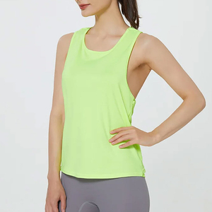 เสื้อกล้ามครอปคอไขว้สำหรับผู้หญิง สีพื้น ระบายอากาศได้ดี เหมาะสำหรับโยคะและออกกำลังกาย - Product Image 2