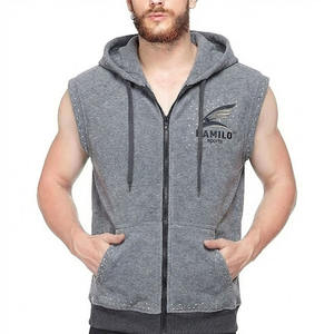 Sudadera sin Mangas Ligera de Algodón 100% para Hombre, Estilo Deportivo, la Más Vendida, para Fitness Muscular, Básica, Mezcla de Algodón - Product Image 1