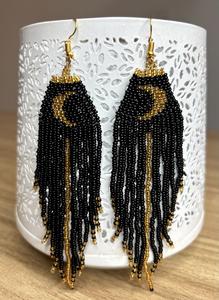 Boucles d'oreilles créoles multicolores style bohème ethnique 2026, faites à la main avec perles de rocaille, bijoux perlés pour soirée, design pendantes - Product Image 5