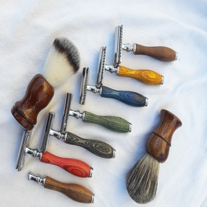 Foshan Customized Sustainable Reusable Wooden Handle 3 <b>Blade</b> Best Shaving Safety <b>razor</b> - Product Image 6