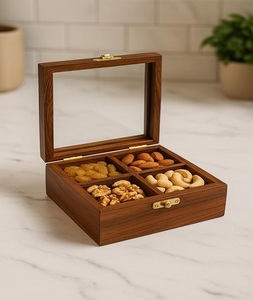 Handmade 9-Container Eco-Friendly Dishwasher Safe Spice <b>Box</b> with Glass Lid and Spoon Plastic Material From F.S. International - Product Image 6