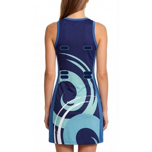 Robe trapèze sans manches pour femme grande taille, uniforme de netball, séchage rapide, respirante, imprimé par sublimation, tenue d'équipe - Product Image 6