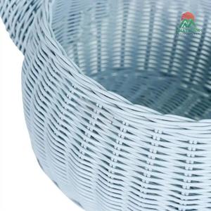 Panier de rangement en osier Nhat Minh Dinosaure Bleu clair Organisateur de jouets pour enfants Fait main en fibres végétales Grande capacité - Product Image 3