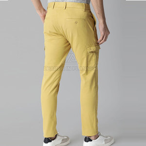 กางเกงคาร์โก้ผ้าแคนวาสทรงตรงสำหรับผู้ชาย สีพื้น น้ำหนักเบา สวมใส่สบาย สั่งผลิตจำนวนมาก ขายส่ง รับทำโลโก้ตามแบบ - Product Image 3