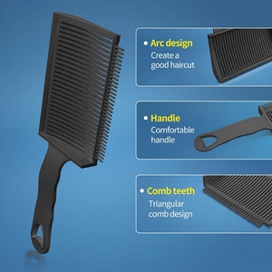 Peine curvo para corte de pelo fade de barbero, peine guía de doble cara con dientes para cortapelos y recortadoras, para corte de pelo plano y peinado - Product Image 5