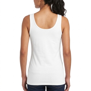 Camiseta sin mangas personalizada para mujer con sujetador incorporado, acolchada y de soporte, al por mayor, marca privada, para yoga, entrenamiento y uso diario. - Product Image 2