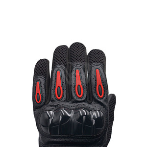 Guantes de Motociclismo Profesionales Ajustables, de Cuero, Transpirables, Ligeros, de Cinco Dedos, Unisex, Protección Invernal - Product Image 4