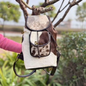 Mochila de estilo occidental de piel de vaca auténtica, mochilas escolares impermeables multiusos Unisex, producto a granel al por mayor de moda - Product Image 1