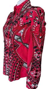 Chaqueta ecuestre Premium Showmanship Chaqueta de equitación occidental Ropa ecuestre elegante y elegante Rojo - Product Image 3