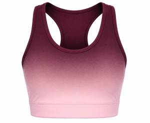 Women's Ombre Gradient <b>Racerback</b> Seamless Eco-Friendly Sports Bra High for Workout Yoga Gym Fitness Activewear Crop <b>Top</b> - Product Image 5