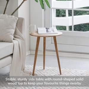 Table d'appoint antique artisanale de petite taille, conçue exclusivement, en bois massif, écologique, durable, meubles de salon, maison - Product Image 6