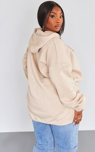 Sudaderas Extra Grandes para Mujer, Hombros Caídos, Tejido Grueso, 100% Algodón, Manga Larga, Estampado de Letras por Transferencia de Calor, Invierno, Otoño, Frente - Product Image 2