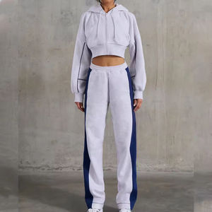 ชุดวอร์มผู้หญิง 3 ชิ้น เสื้อครอปท็อป เสื้อยืด เสื้อฮู้ดดี้ ผ้าหนา ชุดเซ็ตวอร์มผู้หญิง ไซส์ใหญ่พิเศษ เสื้อฮู้ดดี้ผู้หญิง ขายส่ง - Product Image 6