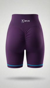 Shorts de sport pour femmes, taille élastique premium, effet froncé, séchage rapide, respirant, sans couture, en nylon/coton, pour entraînement et yoga - Product Image 5