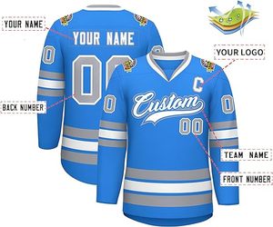 Jersey de Hockey sobre Hielo Personalizado de Alta Calidad para Práctica, Jersey de Hockey sobre Hielo Interior Navideño con Cordones, Jersey de Hockey sobre Hielo Completo Personalizado - Product Image 6