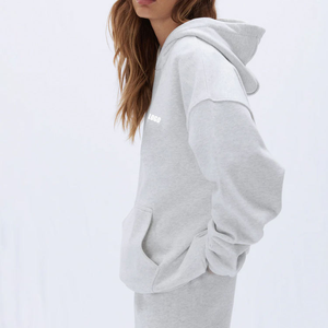SHAFIQ SPORTS Unisex <b>Pink</b> Fleece Half-Zip Breathable Polyester/Cotton Hooded <b>Tracksuit</b> <b>Set</b> Casual Loose Full Sleeve Solid Color - Product Image 6