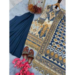 Ensemble haut en soie Plazzo Dupatta pour femmes styliste - Product Image 1