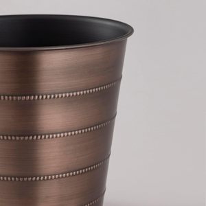 Cubo de Basura Decorativo de Bronce con Acabado Antiguo para el Hogar y la Oficina - Product Image 5