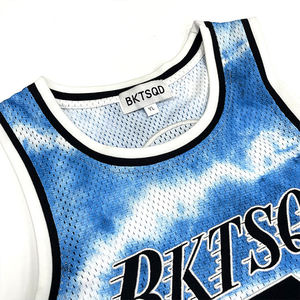 Conjunto de Camiseta y Pantalones Cortos de Baloncesto Tie Dye con Estampado Sublimado, Malla Transpirable, Unisex, para Adultos, Ropa Deportiva para Todas las Temporadas - Product Image 5