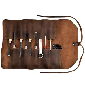 Genuine Leather Classic Handmade <b>Tool</b> Roll Organizer Compact Durable Small Medium Hand <b>Tools</b> <b>Storage</b> Pouch - Product Image 2