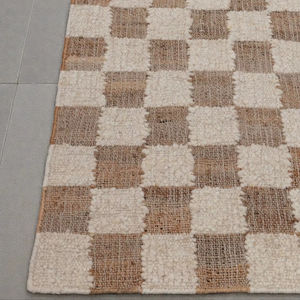 Alfombra Abstracta de Yute Natural Hecha a Mano |   Alfombra Tejida a Mano Ecológica y Antibacteriana, Apta para Mascotas, para Sala de Estar, Dormitorio y Hogar - Product Image 5