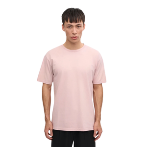 T-shirt uni à col rond et manches courtes pour homme, coupe droite classique, jersey décontracté, personnalisable, fabrication OEM, vente en gros, directement de l'usine. - Product Image 4