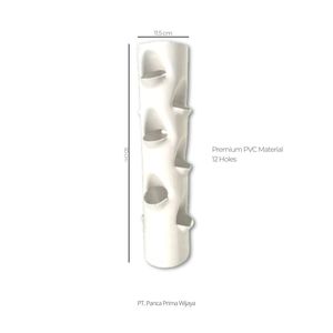 Torre de Cultivo Vertical de Alta Calidad, 50 cm, PVC, 12 Orificios, para Jardín Hidropónico en Casa, Ahorro de Espacio - Product Image 3