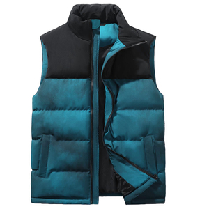 Men Quilted Puffer Vest Winter Sleeveless Jacket Warm Body <b>Warmer</b> Windproof Casual Outdoor Vest OEM Custom Supplier - Product Image 1