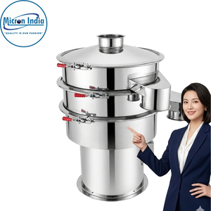 Máquina Cribadora Vibratoria Digital Automática de Alta Resistencia Micron India, Diseño de Acero Inoxidable, PLC, 110V, para Cribado de Polvo y Papel - Product Image 2