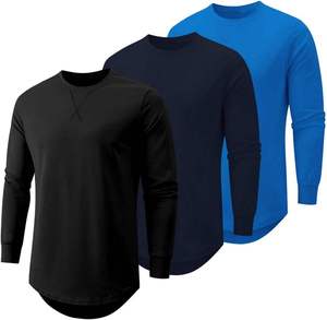 เสื้อคอกลมแบบใหม่ปี 2025 แขนยาวสั่งทำได้ ผ้าสีพื้นแบบวินเทจ ล้างสีแบบแอซิด หนัก 310GSM ผ้าฝ้าย 100% แห้งเร็ว ระบายอากาศได้ดี - Product Image 5