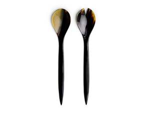 Juego de Cubiertos de Cuerno Natural Tallado a Mano de la Mejor Calidad, Estilo Europeo, Cuchara para Servir, Cuchara para Arroz y Ensalada - Product Image 2
