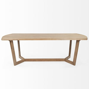 Premium Solid Indian Mango Wood Square Shape Medium Brown Finish Geometric Style Wooden <b>Folding</b> Base Home <b>Kitchen</b> Dining <b>Table</b> - Product Image 2