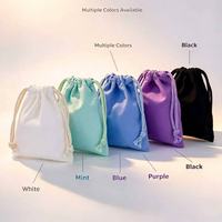Sacs à cordon en coton et lin personnalisés en gros, multicolores, pour emballage cadeau, avec logo personnalisé, petites pochettes anti-poussière écologiques