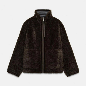 Chaqueta de Forro Polar Sherpa con Cremallera y 2 Bolsillos Delanteros, Abrigo Casual Cálido de Invierno para Hombre y Mujer, Venta al por Mayor, Pedido a Granel - Product Image 2