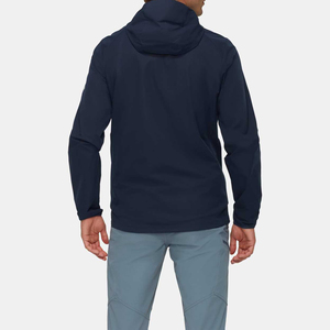 Vestes softshell à fermeture éclair personnalisées avec logo OEM, vestes coupe-vent respirantes imperméables pour hommes, vestes softshell grande taille - Product Image 5