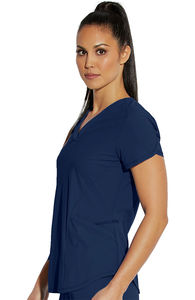 Blouse médicale unisexe personnalisable avec logo, extensible et respirante en polyester et élasthanne, pour médecins et infirmières - Product Image 5