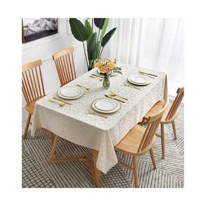 Couverture de bureau rectangulaire en coton avec fleur d'hibiscus brodée personnalisable 2024 Jacquard de style européen pour hôtel et restaurant - Product Image 2