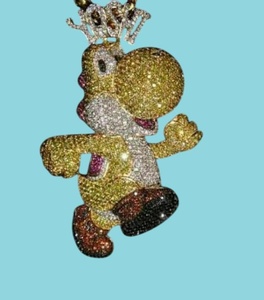 จี้โยชิแบบ Iced Out เงินแท้ 925 จี้ฮิปฮอป จี้โมอิสซาไนต์ VVS แบบสั่งทำ จี้รูปการ์ตูน จี้เสน่ห์สำหรับผู้ชาย - Product Image 4