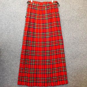 Falda Larga de Lana Escocesa Vintage para Mujer, Diseño Plisado con Tartán Rojo Royal Stewart - Product Image 2