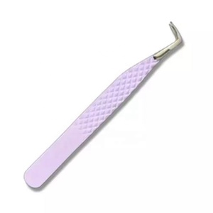 Pink Fiber Tip Tweezers Custom Tweezer For Eyelash Extension Private Label Eyelash Tweezers BY ZACHARY INDUSTRIES - Product Image 3