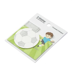 I-Marker autoadhesivo troquelado serie de fútbol ilustración etiquetas de notas adhesivas 80g papel offset personalizable para oficina escuela - Product Image 3