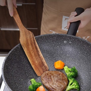 Modern Style Various Noodle <b>Ramen</b> Wooden <b>Spoons</b> Custom Logo Curved Wood Ladles Set Gold Plated Mirror Polish Long Handle - Product Image 6