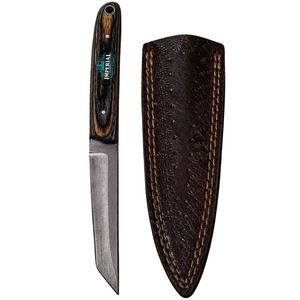 Cuchillo de Caza de Hoja Fija con Mango de Madera de Bocote con Rayas Oscuras, Forjado a Mano, para Camping, Supervivencia y Uso al Aire Libre, Venta al Por Mayor - Product Image 1